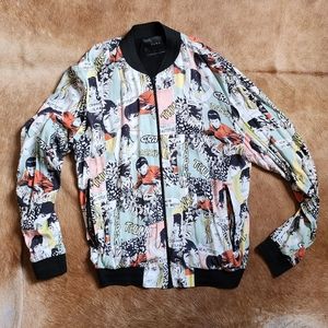 Zara comic book art Print Bomber Jacket